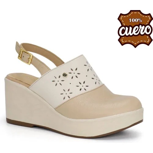 PAR&SS Zuecos Casuales De Cuero Para Mujer Ka25-Radelia