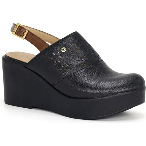 PAR&SS Zuecos Casuales De Cuero Para Mujer Ka25-Radelia