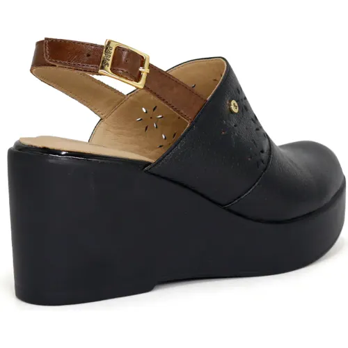 PAR&SS Zuecos Casuales De Cuero Para Mujer Ka25-Radelia