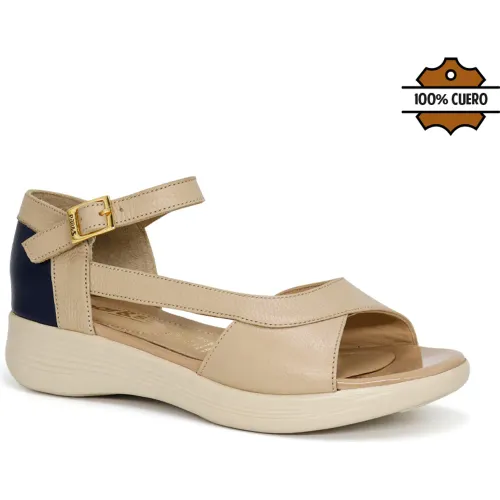 PAR&SS Sandalias Casuales De Cuero Para Mujer Ka25q4-Circe