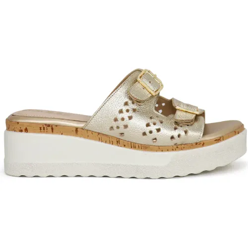 PAR&SS Sandalias Casuales De Cuero Para Mujer Ka25q4-Attis