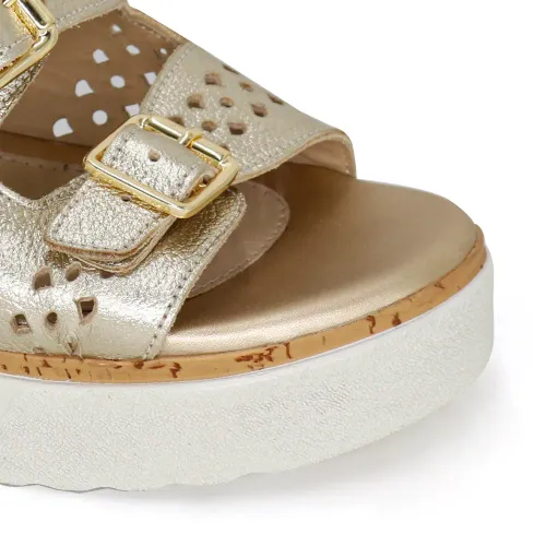 PAR&SS Sandalias Casuales De Cuero Para Mujer Ka25q4-Attis