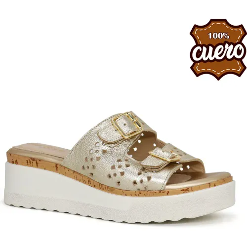 PAR&SS Sandalias Casuales De Cuero Para Mujer Ka25q4-Attis