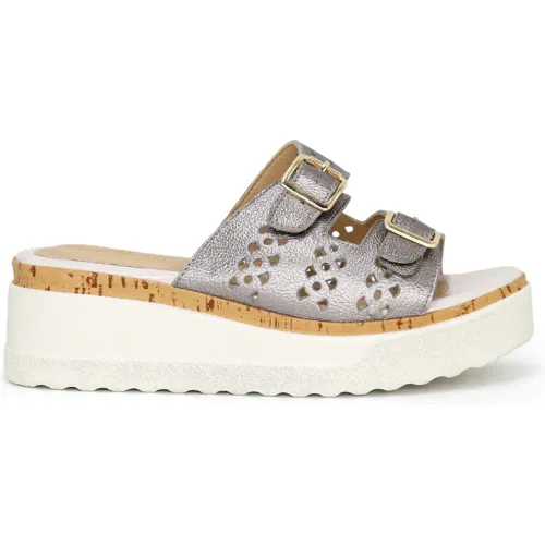 PAR&SS Sandalias Casuales De Cuero Para Mujer Ka25q4-Attis