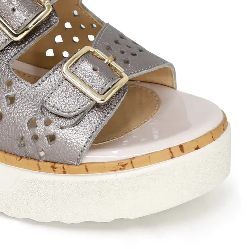 PAR&SS Sandalias Casuales De Cuero Para Mujer Ka25q4-Attis