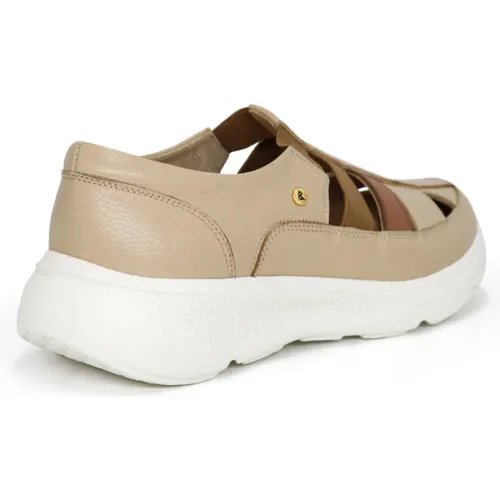 PAR&SS Sandalias Casuales De Cuero Para Mujer Ka25q4-Coral