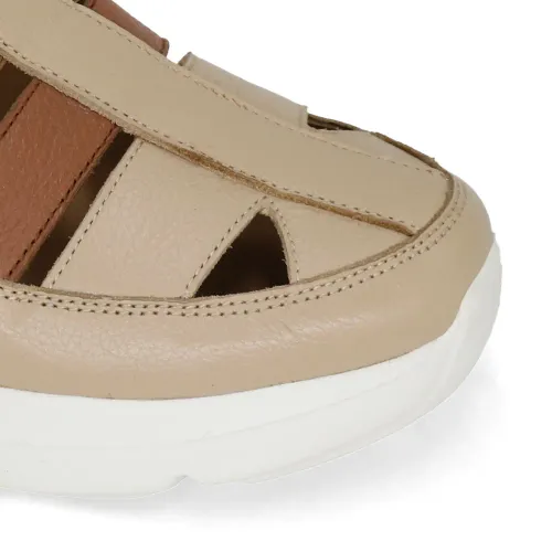 PAR&SS Sandalias Casuales De Cuero Para Mujer Ka25q4-Coral