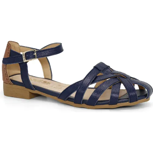 PAR&SS Sandalias Casuales De Cuero Para Mujer Ka25q4-Delia