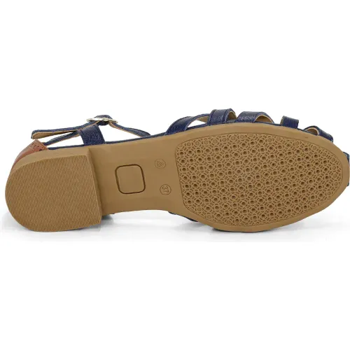 PAR&SS Sandalias Casuales De Cuero Para Mujer Ka25q4-Delia