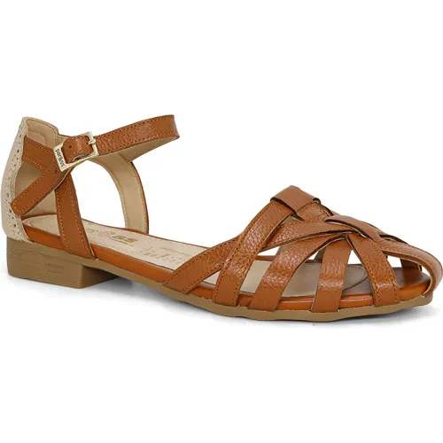 PAR&SS Sandalias Casuales De Cuero Para Mujer Ka25q4-Delia