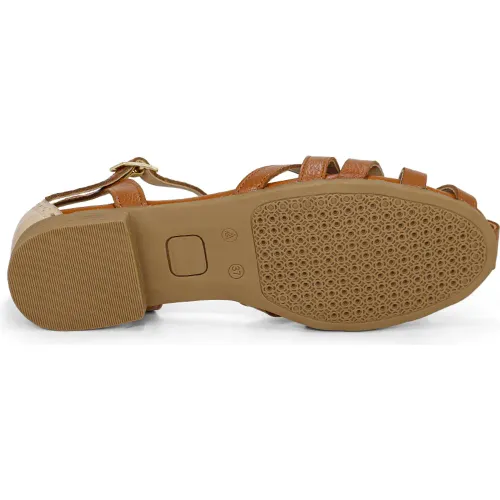 PAR&SS Sandalias Casuales De Cuero Para Mujer Ka25q4-Delia