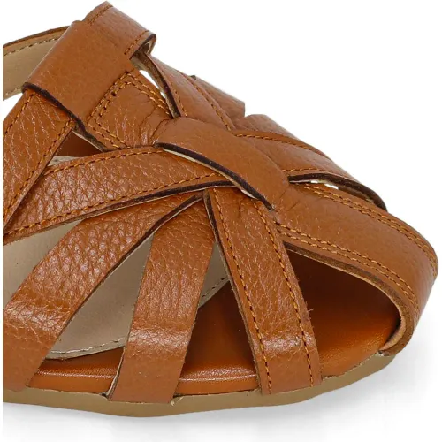 PAR&SS Sandalias Casuales De Cuero Para Mujer Ka25q4-Delia