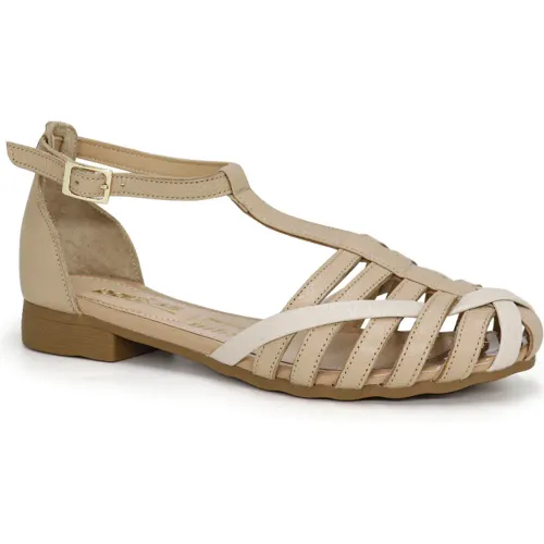 PAR&SS Sandalias Casuales De Cuero Para Mujer Ka25q4-Alisa