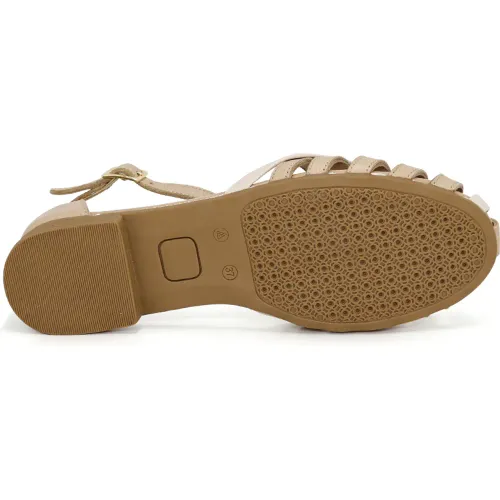 PAR&SS Sandalias Casuales De Cuero Para Mujer Ka25q4-Alisa