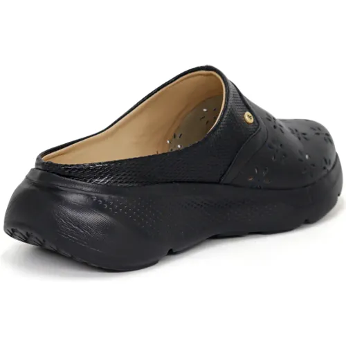 PAR&SS Zuecos Casuales De Cuero Para Mujer Ka25q4-Fauna