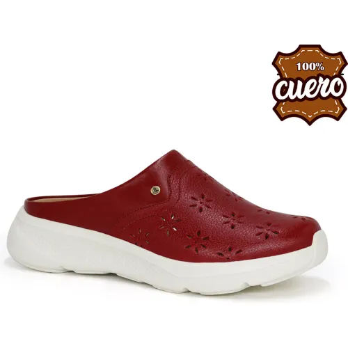 PAR&SS Morado de Mujer modelo Zuecos Casuales De Cuero Para Mujer Ka25q4-Fauna vinos mujer 2025111721364970608 Badana Eva