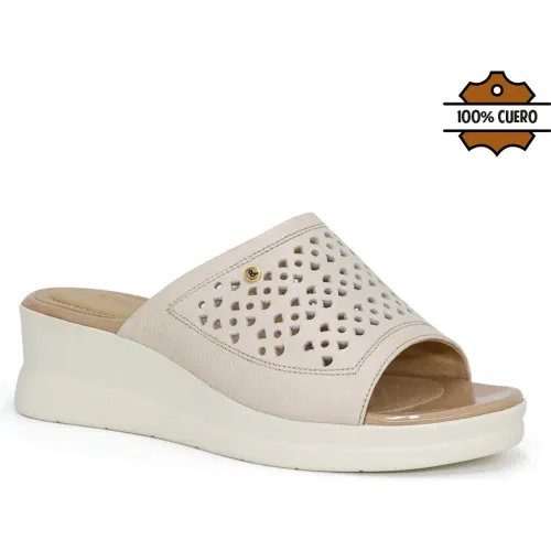 PAR&SS Sandalias Casuales De Cuero Para Mujer Ka25q4-Lyndy