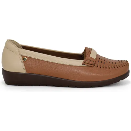 PAR&SS Mocasin Casual De Cuero Para Mujer Ka25q4-Drucila