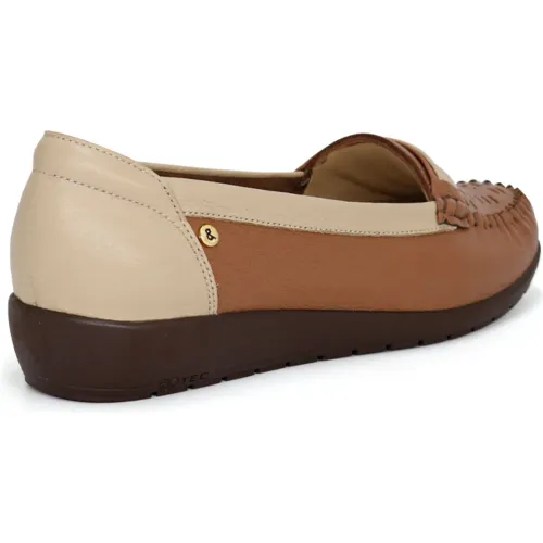 PAR&SS Mocasin Casual De Cuero Para Mujer Ka25q4-Drucila