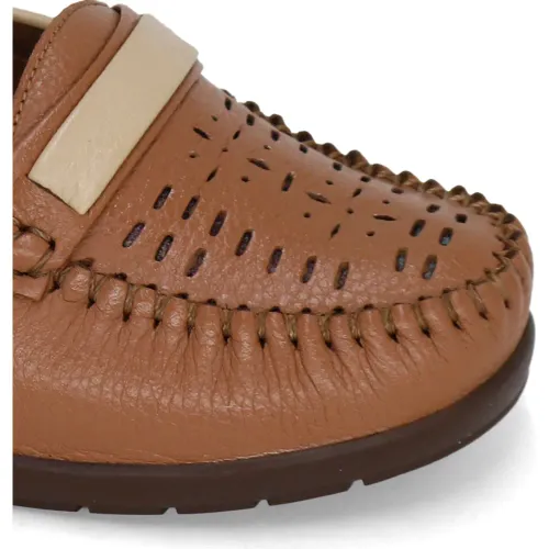 PAR&SS Mocasin Casual De Cuero Para Mujer Ka25q4-Drucila