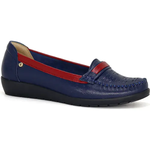 PAR&SS Mocasin Casual De Cuero Para Mujer Ka25q4-Drucila