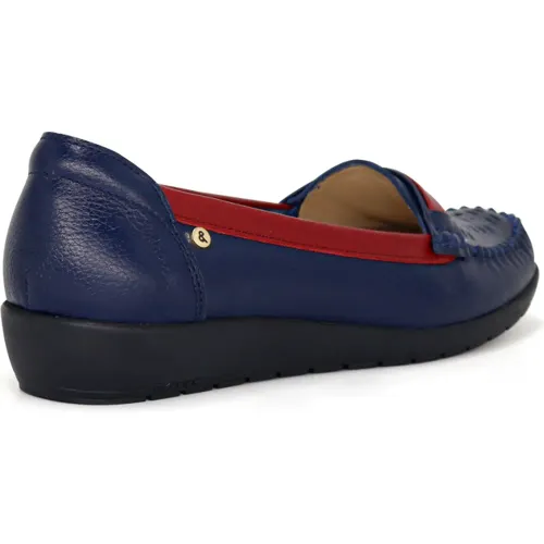 PAR&SS Mocasin Casual De Cuero Para Mujer Ka25q4-Drucila