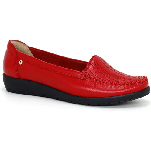 PAR&SS Mocasin Casual De Cuero Para Mujer Ka25q4-Goldie