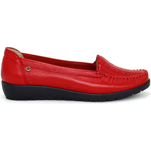 PAR&SS Mocasin Casual De Cuero Para Mujer Ka25q4-Goldie