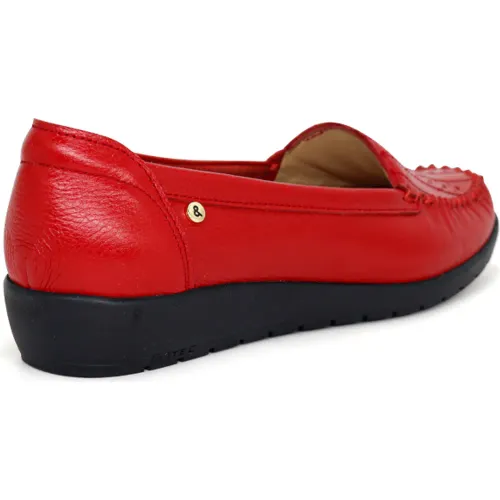 PAR&SS Mocasin Casual De Cuero Para Mujer Ka25q4-Goldie