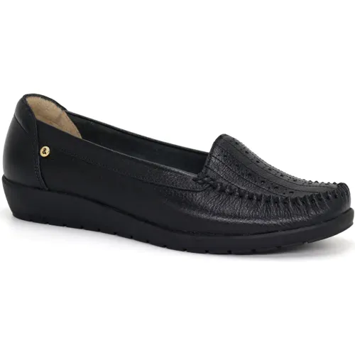 PAR&SS Mocasin Casual De Cuero Para Mujer Ka25q4-Goldie