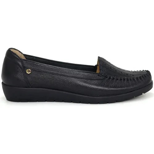 PAR&SS Mocasin Casual De Cuero Para Mujer Ka25q4-Goldie