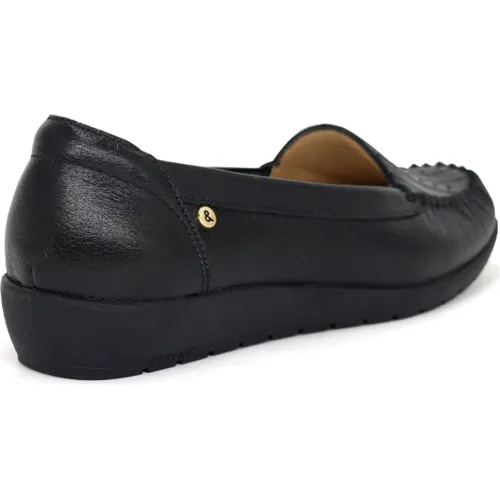 PAR&SS Mocasin Casual De Cuero Para Mujer Ka25q4-Goldie