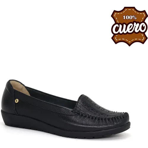 PAR&SS Mocasin Casual De Cuero Para Mujer Ka25q4-Goldie