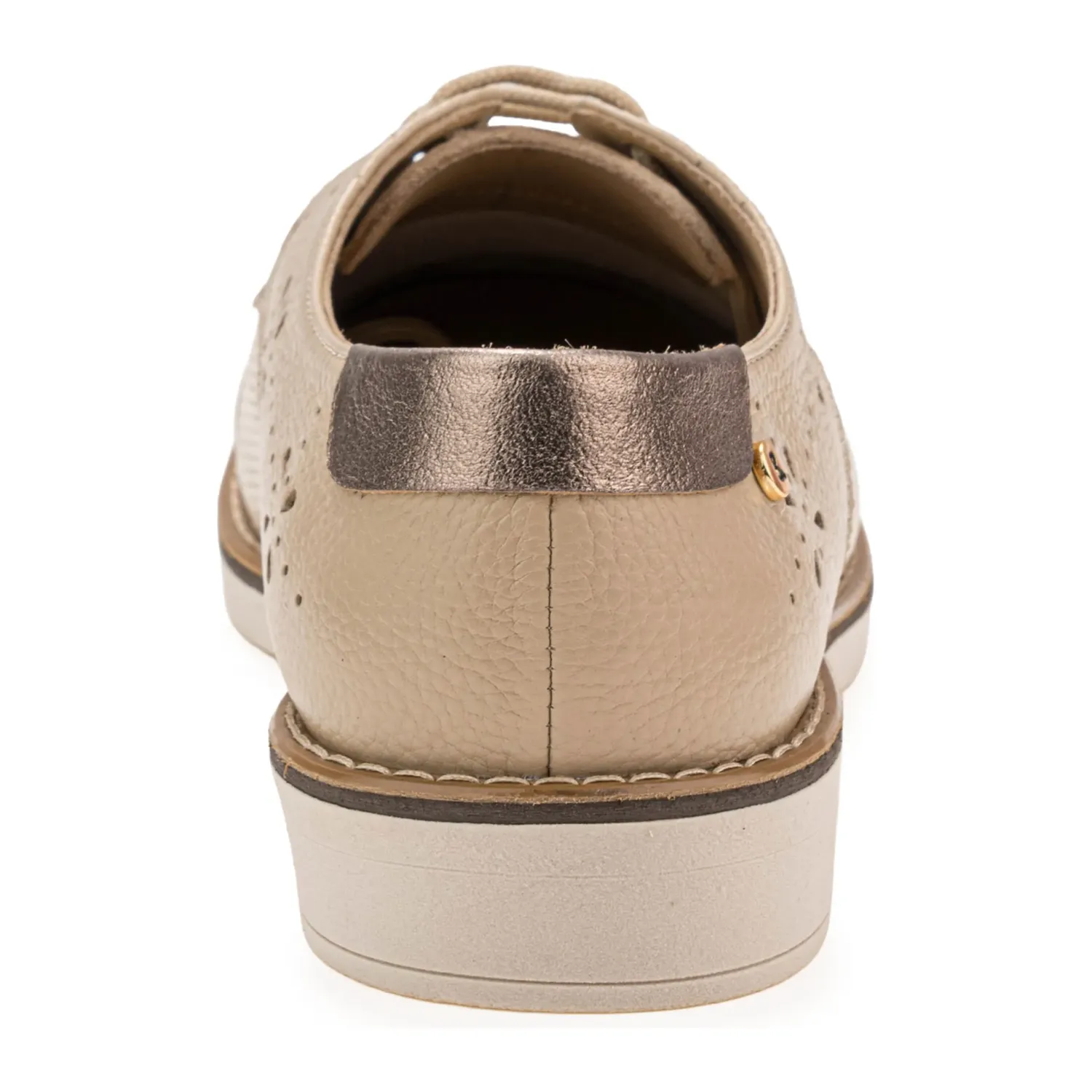 PAR&SS Zapatos Par&Ss Oxford De Cuero Para Mujer Ka25q4-2025 color beige/hueso | Platanitos