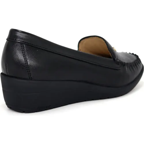 PAR&SS Mocasin Casual De Cuero Para Mujer Ka25q4-Megan