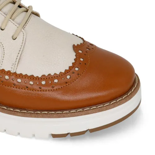 PAR&SS Zapatos Oxford De Cuero Para Mujer Ka25q4-Yely