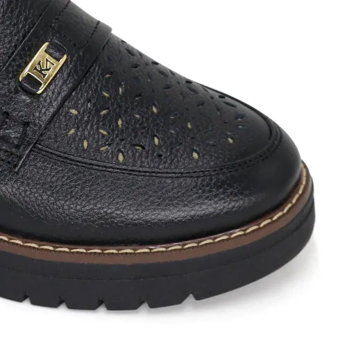 PAR&SS Mocasin Casual De Cuero Para Mujer Ka25q4-Kalika