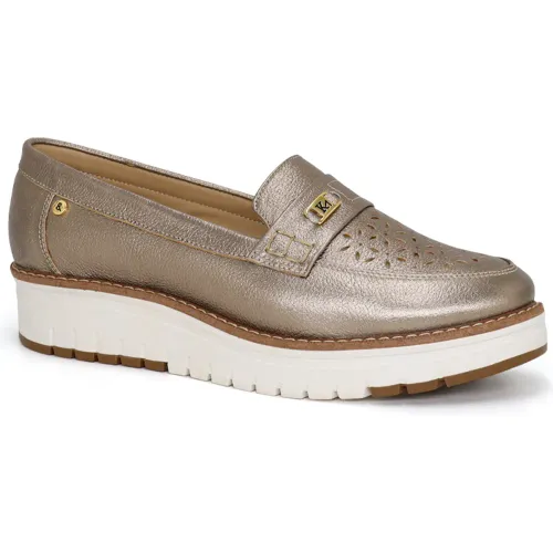 PAR&SS Mocasin Casual De Cuero Para Mujer Ka25q4-Kalika