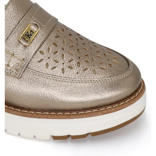 PAR&SS Mocasin Casual De Cuero Para Mujer Ka25q4-Kalika