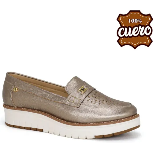 PAR&SS Mocasin Casual De Cuero Para Mujer Ka25q4-Kalika