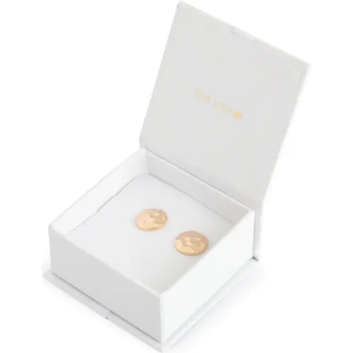 AMPHORA Aretes Mujer Acero Con Baño De Oro De 24k Wave D259