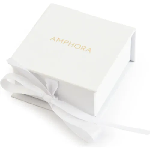 AMPHORA Aretes Mujer Acero Con Baño De Oro De 24k Wave D259