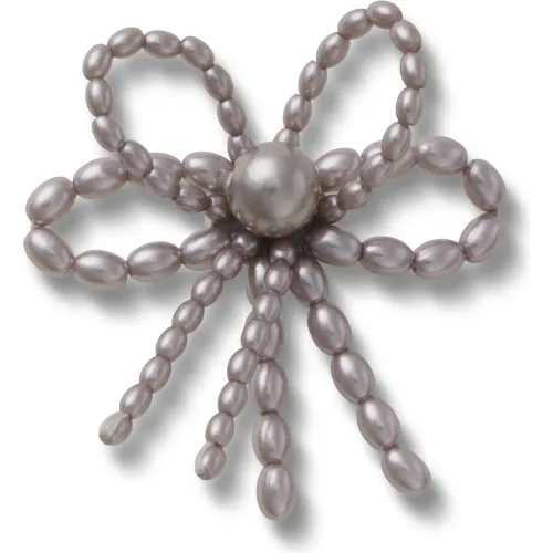 CROCS Jibbitz Black Pearl Beaded Bow