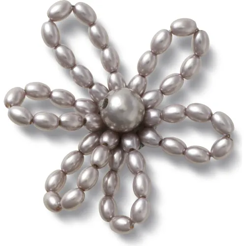 CROCS Jibbitz Black Pearl Beaded Daisy