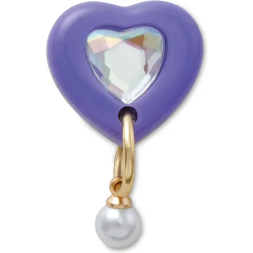 CROCS Jibbitz Purple Heart With Pearl