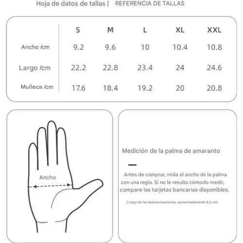 ROCKBROS Guantes Para Moto Negros Rockbros