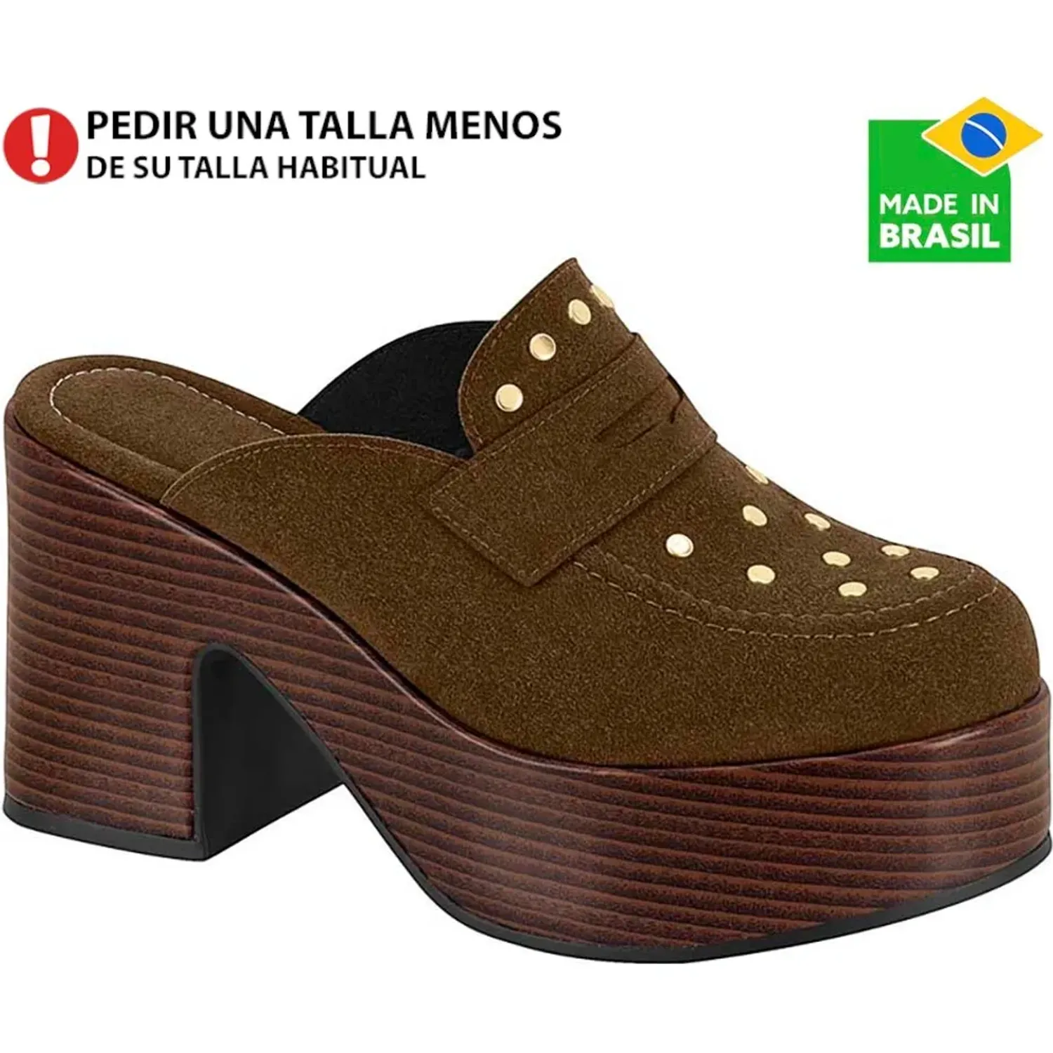 Sueco Vizzano Chunky Mujer 1474 color cacao | Platanitos