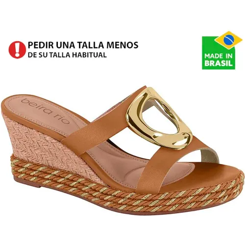 BEIRA RIO  de Mujer modelo Sandalia Cuña Mujer 8486 cameles sintéticos mujer 2025111921410391923 Sintético Pvc