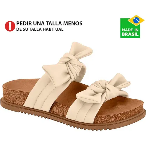 BEIRA RIO Marfil de Mujer modelo Sandalia Flat Mujer 8523 cremas sintéticos mujer 2025111921410392262 Sintético Pvc