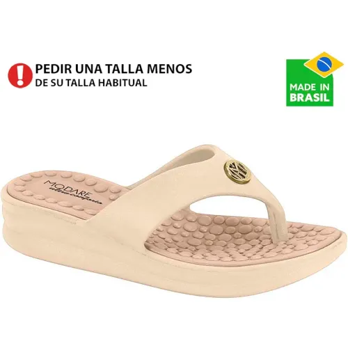 MODARE Marfil de Mujer modelo Sandalia Flat Mujer 7213 cremas sintéticos mujer 2025111921410393051 Sintético Pvc